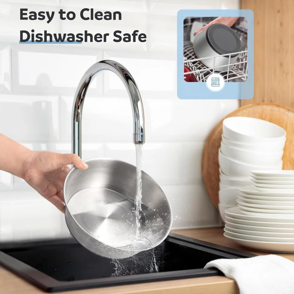 Breed 304 Stainless Steel Dog Bowls Set of 2 Non Slip Base