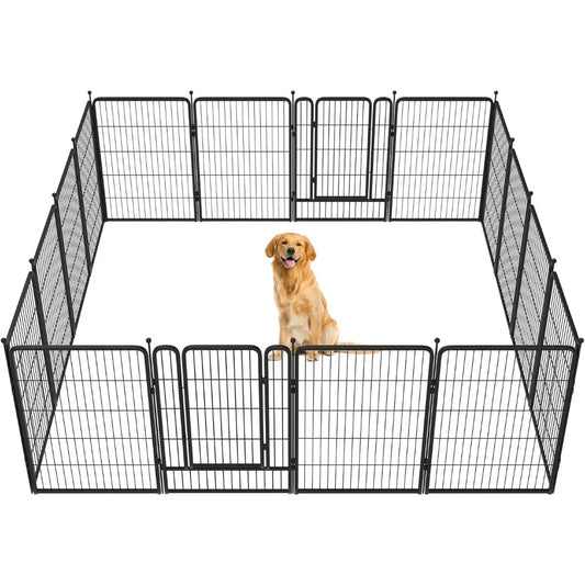 Dog Fence for Yard, RV Camping, 40 Inches 16 Fences for Medium and Large Dogs