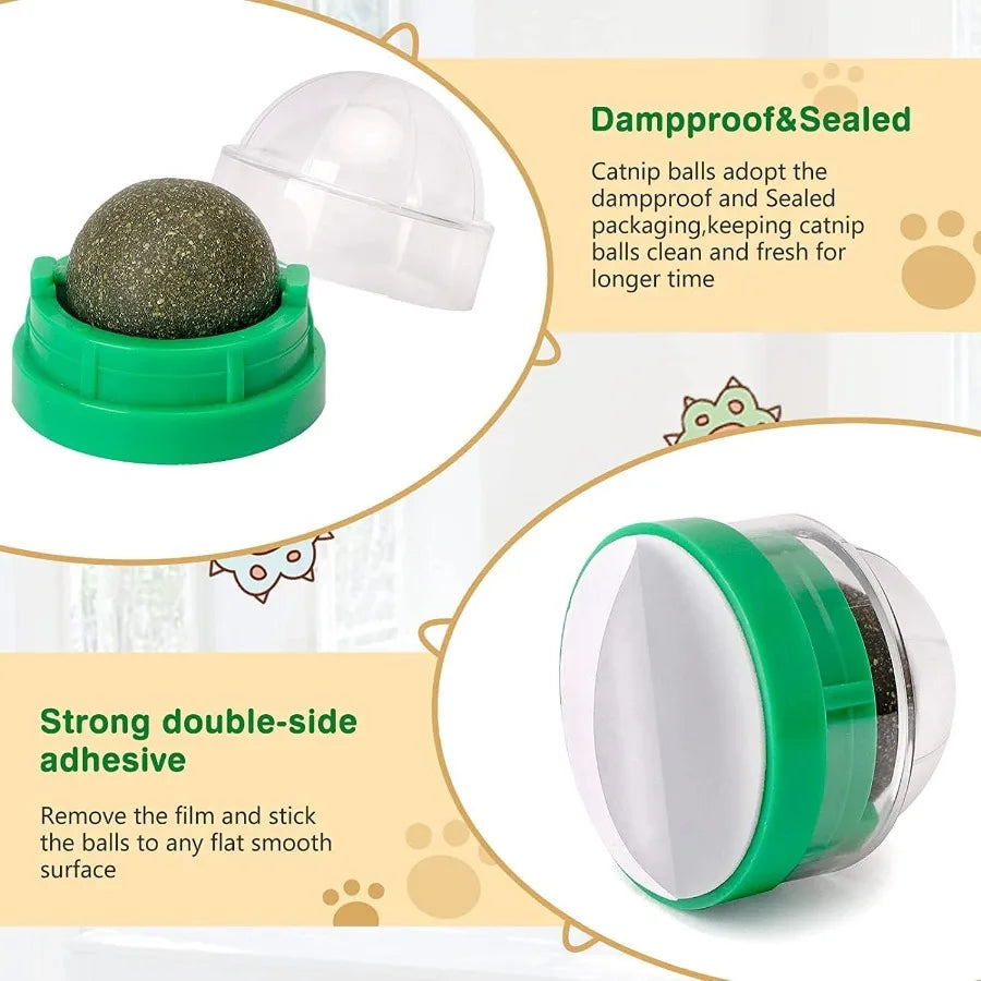 Hign-concerned Catnip Ball 3 Pack For Cats Safe Chew Toys