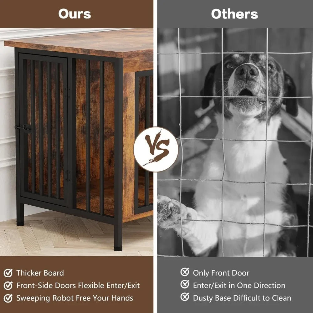 31.5" Small Dog Crate Furniture, Chew-Resistant Dog Crates for Small and Medium Dogs, Dog Kennel Furniture Indoor