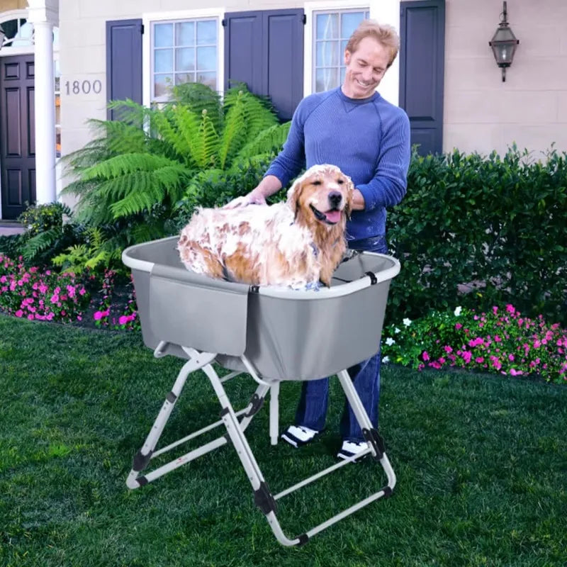 Dog Litter Elevated Foldable Dog Bath Tubs For Large Pets