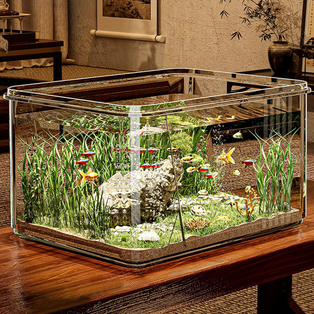 Transparent Desktop Fish Tank For Office And Home Decor