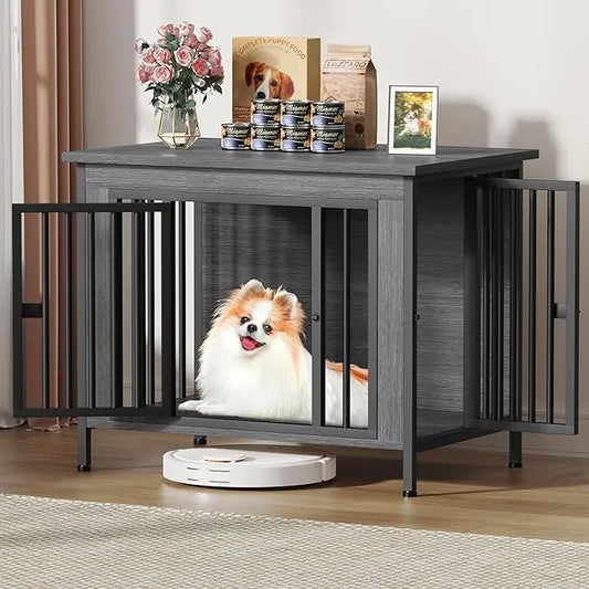 31.5" Small Dog Crate Furniture, Chew-Resistant Dog Crates for Small and Medium Dogs, Dog Kennel Furniture Indoor