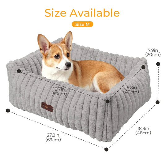 S/M Cat Pet Bed Indoor, Cat Bed, Fluffy Cat Couch with 6 Temperature & 5 Timer Settings & Safety Protection for Cats Dogs Puppy