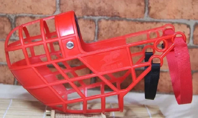 Adjustable Dog Muzzle Breathable Plastic Mouth Cover S M L