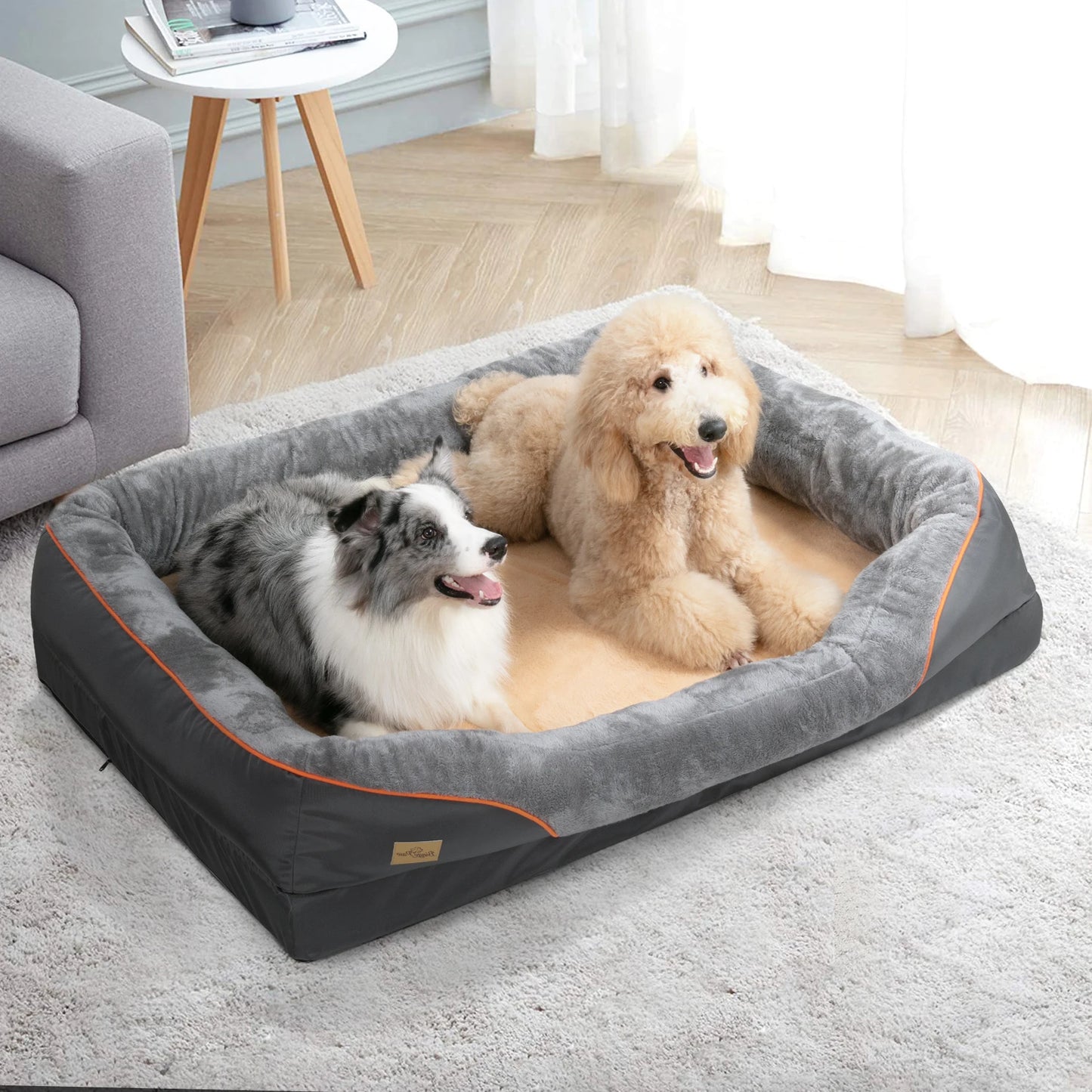 BINGOPAW Large Dog Bed Ultra Cozy Fleece Waterproof Cover