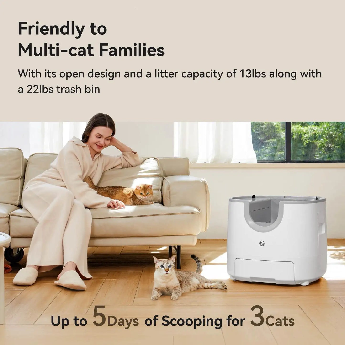 Furoomate Automatic Self Cleaning Smart Litter Box For Cats