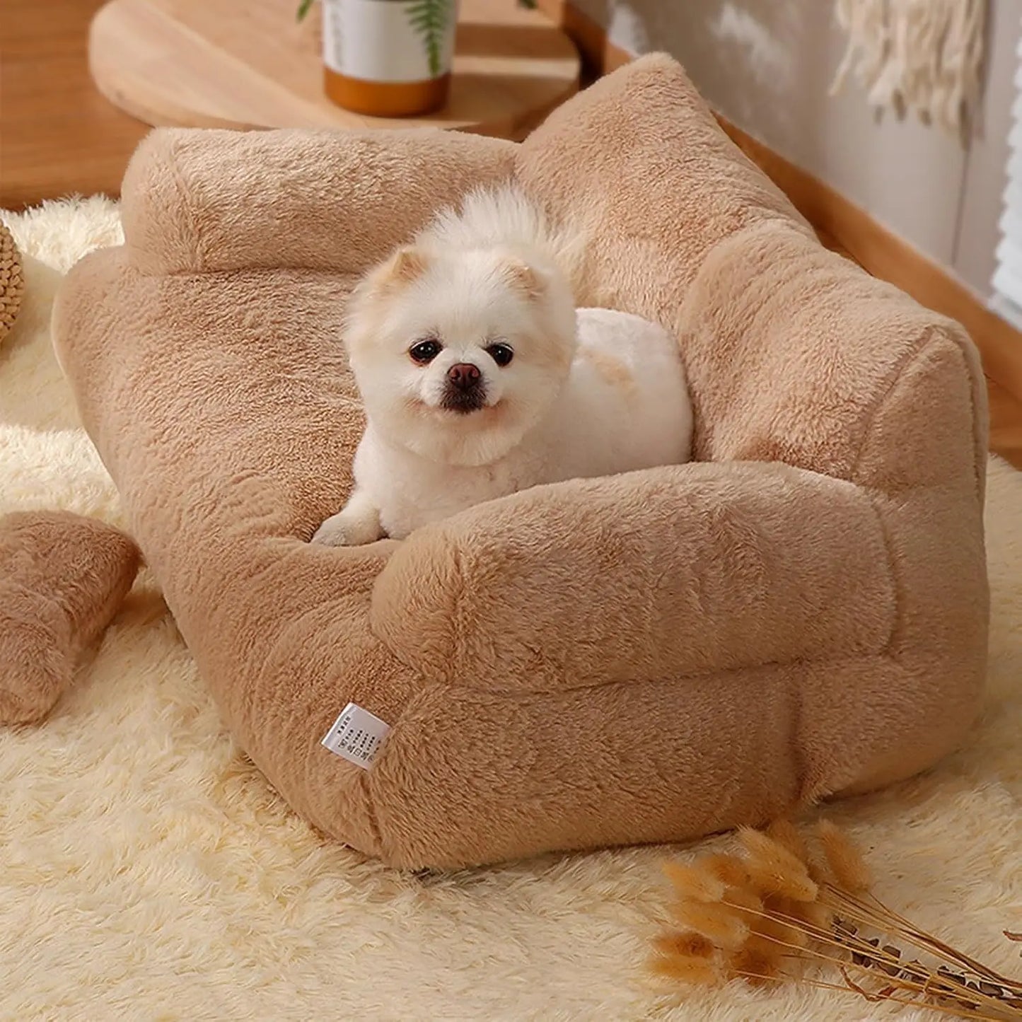 Pet Sofa Bed Plush Memory Foam For Cats And Small Dogs