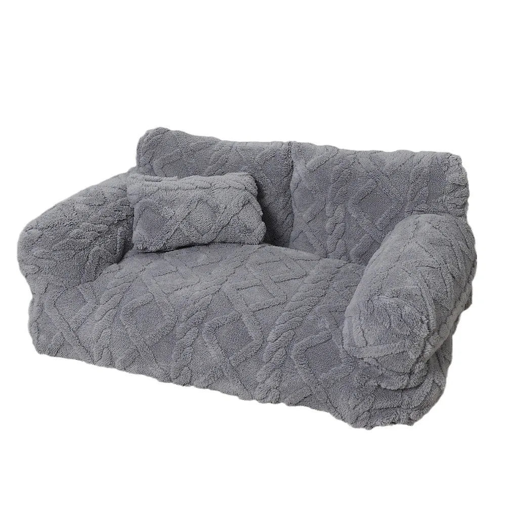 Winter Warmth Removable Washable Large Pet Bed Thickened Plush Sofa Bed Universal Pet Supplies