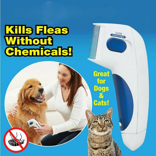 Alloet Electric Pet Flea Comb For Dogs And Cats Kills Lice