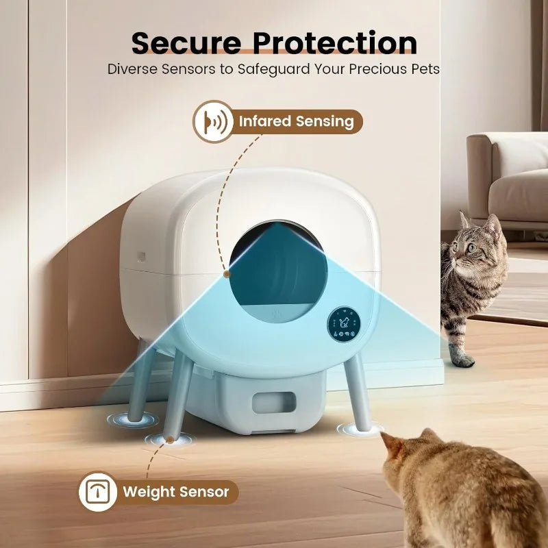 Lunapurr Automatic Litter Box For Multiple Cats Odor Free