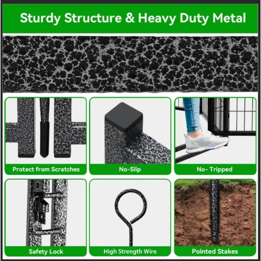 Hign-concerned Wide Dog Fence Outdoor Heavy Anti Rust