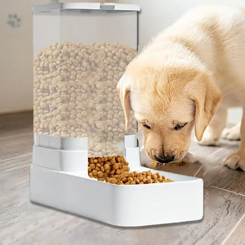 Automatic Gravity Cat Feeder Dispenser 3.8L Water And Food