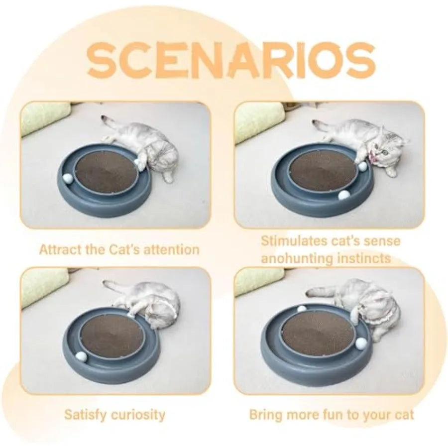 Cat Track Ball Replacement Toy Hign Concerned 4 Pack White