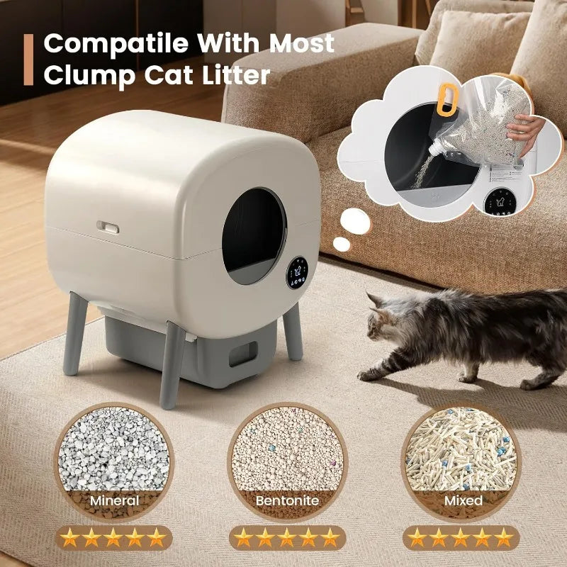 Lunapurr Automatic Litter Box For Multiple Cats Odor Free