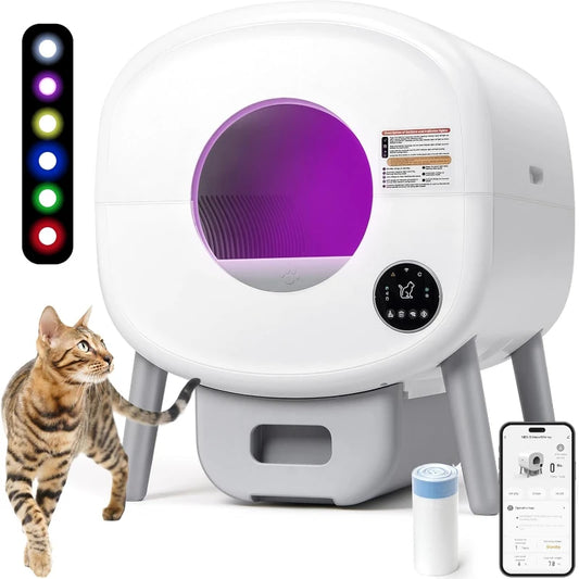 Lunapurr Automatic Litter Box For Multiple Cats Odor Free