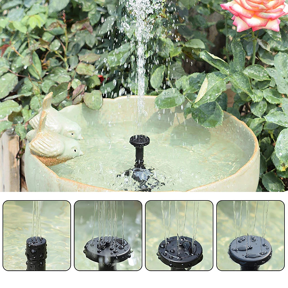 Solar Fountain Pump With 6 Nozzles For Ponds And Pools