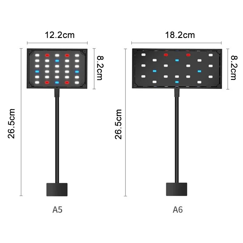 USB Aquarium LED Light Full Spectrum Aquatic Plant Grow Lamp Fish Tank Adjustable Brightness Dimmable Timed 360° rotatable Ligh