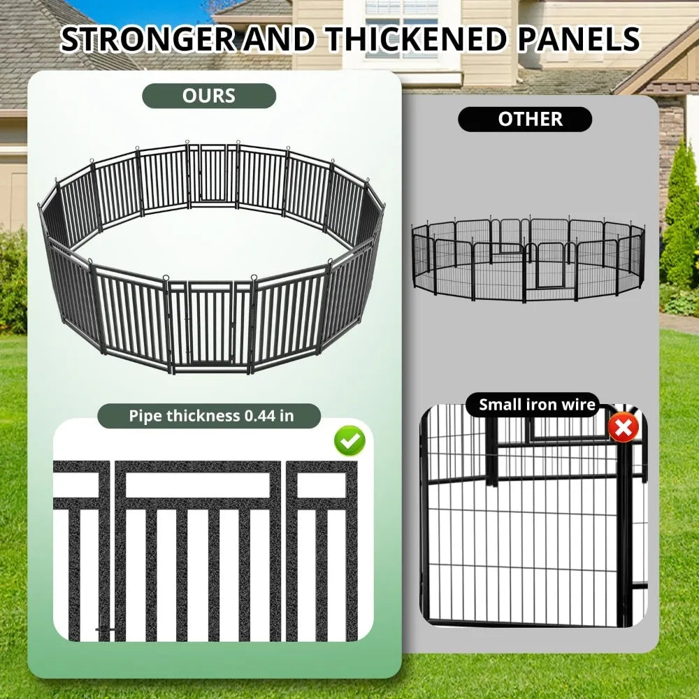 Hign Concerned Outdoor Dog Fence 40 Inch 16 Panel Playpen