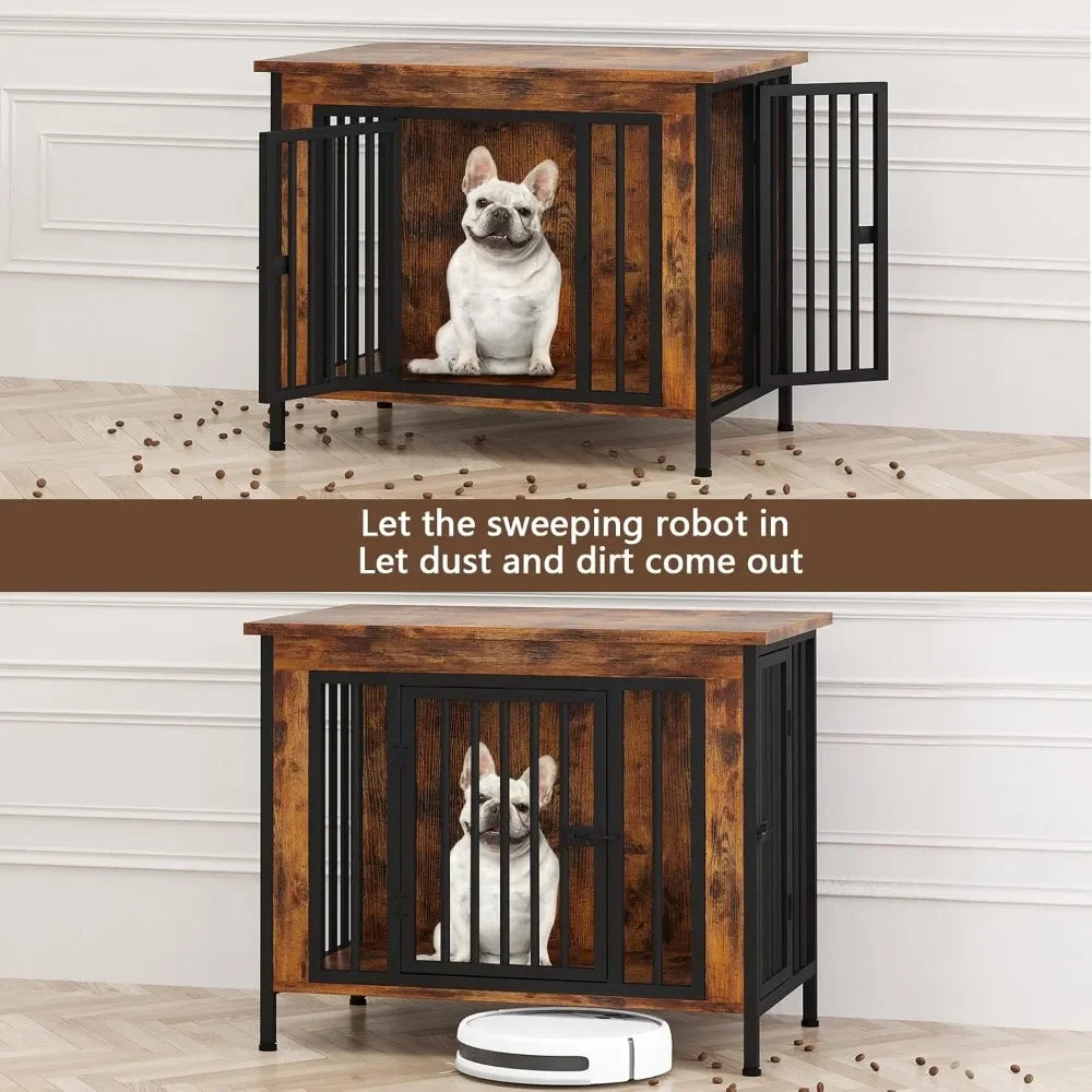 31.5" Small Dog Crate Furniture, Chew-Resistant Dog Crates for Small and Medium Dogs, Dog Kennel Furniture Indoor