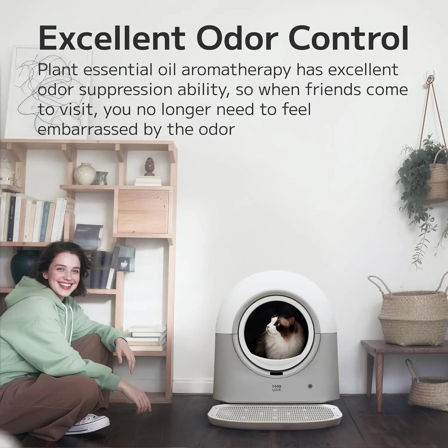 Self-Cleaning Litter Box Automatic Electronic Hands-Free Smart Robot self Cleaning Litter Box - Large 60L Capacity,, Customized