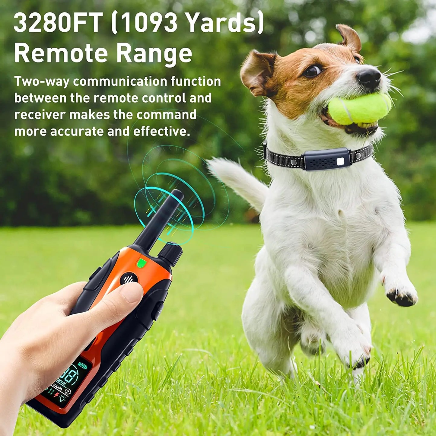 WXRPET RS3 Dog Training Collar Remote Beep Vibration 3300Ft