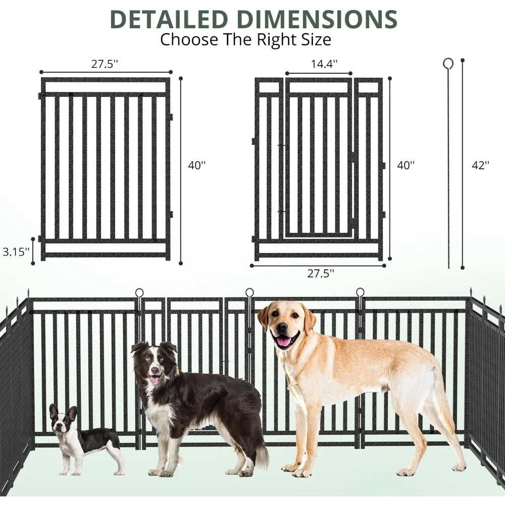 Hign Concerned Outdoor Dog Fence 40 Inch 16 Panel Playpen