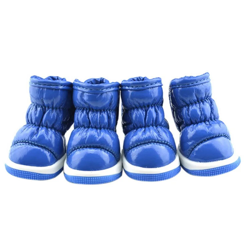 4Pcs/set Pet Dogs Winter Rain Shoes Waterproof Dog Snow Boots