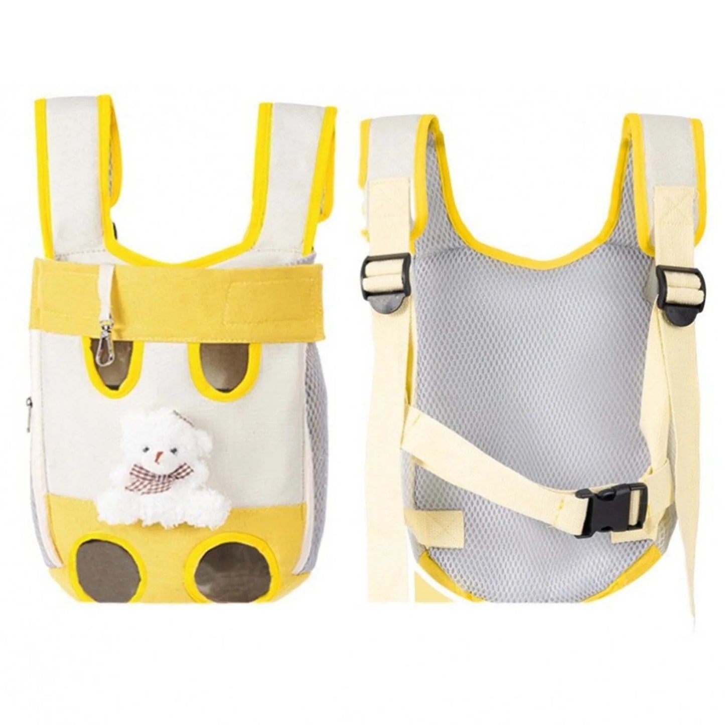 Portable Dog Carrier Backpack Hands-Free Pet Travel Bag with Adjustable Straps Breathable Front and Back Cat Carrier for