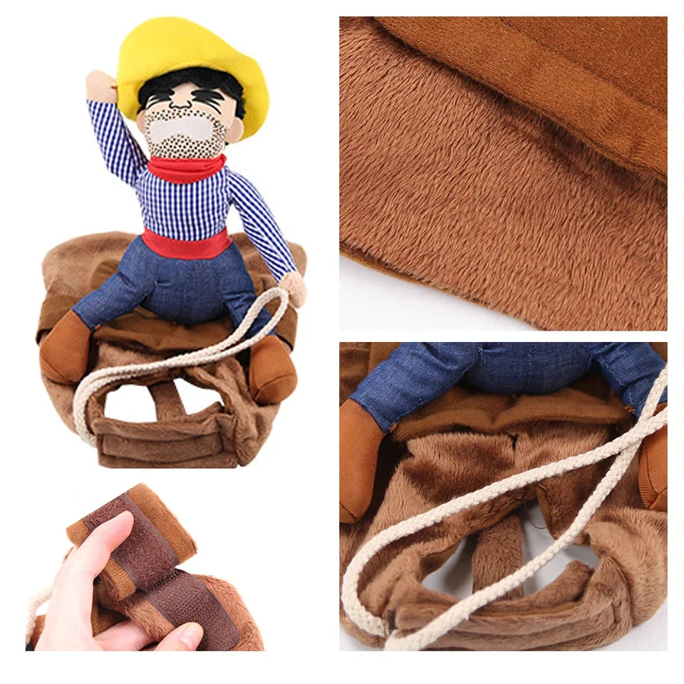 NONOR Halloween Dog Costume Cowboy Jacket Comfort For Dogs