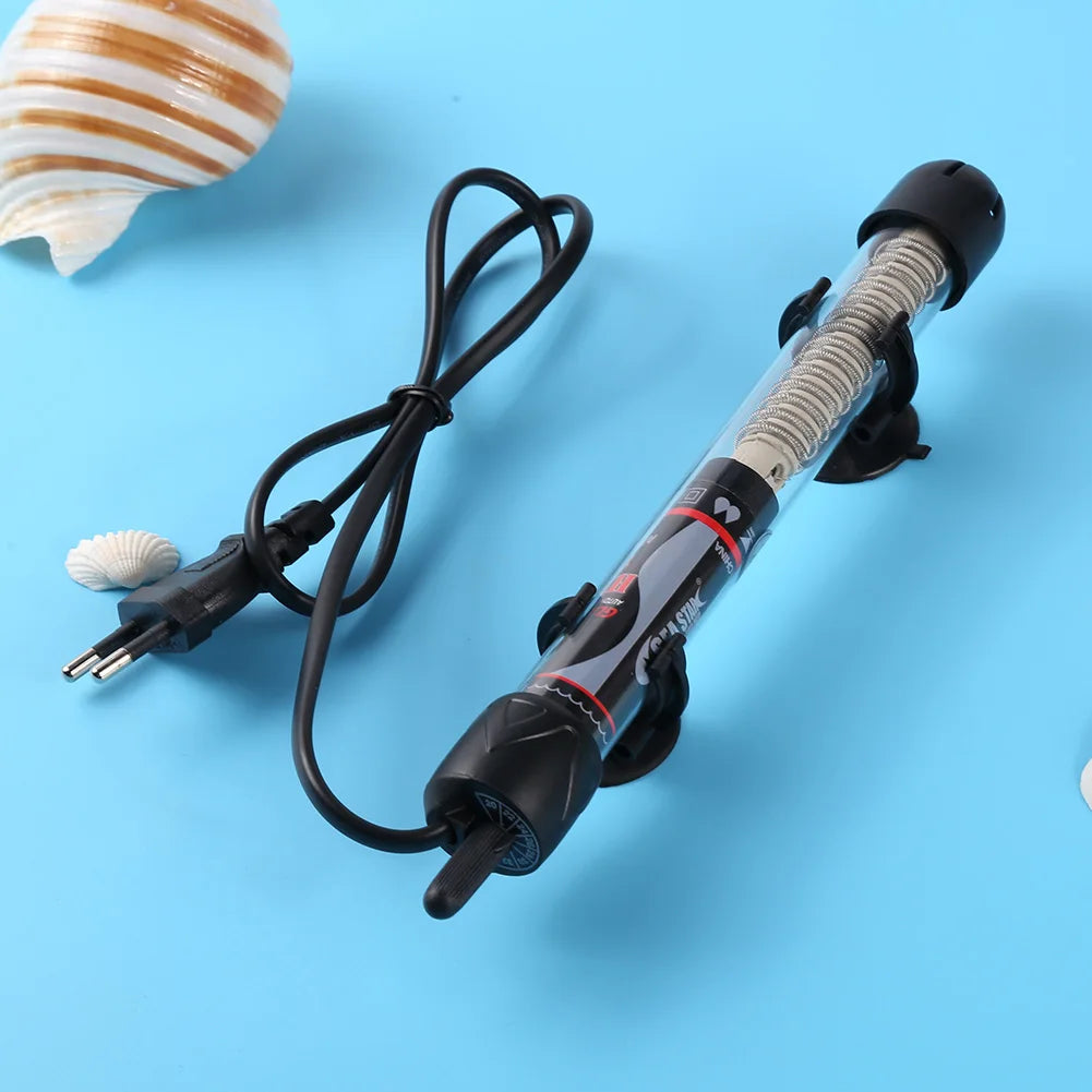 25W/100W/200W/300W Adjustable Temperature Thermostat Heater Rod Submersible Aquarium Fish Tank Water Heat Water Heating EU Plug