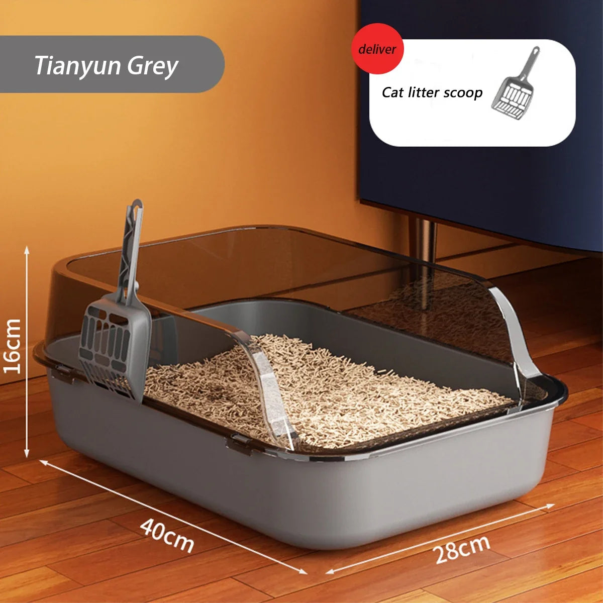 Choice Cat Litter Box High Sides Splashproof For Cats