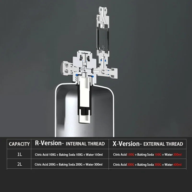 Stainless Steel Aquarium CO2 Generator Kit for Plant Growth