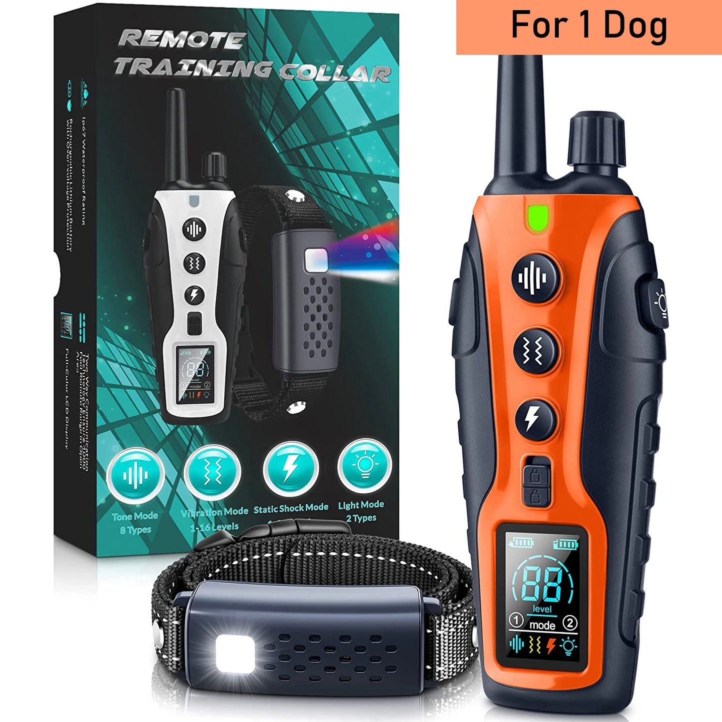 WXRPET RS3 Dog Training Collar Remote Beep Vibration 3300Ft