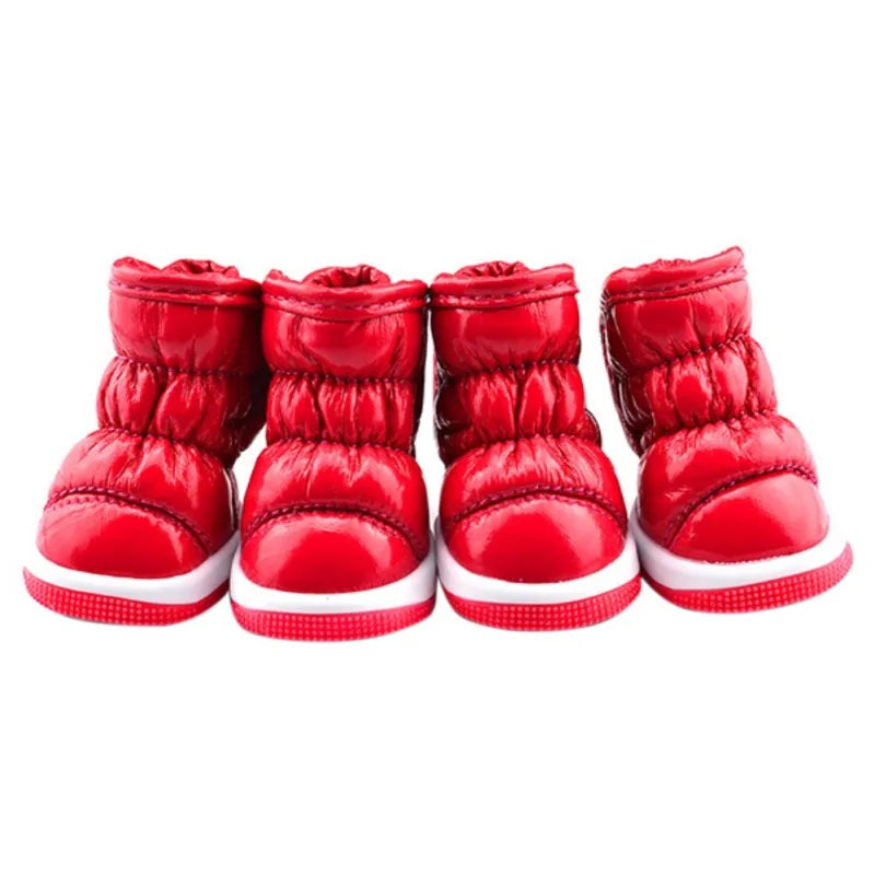 4Pcs/set Pet Dogs Winter Rain Shoes Waterproof Dog Snow Boots