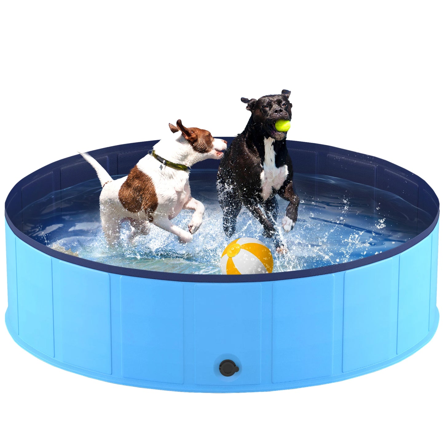 Foldable Pet Pool With Anti Slip Hard Plastic Collapsible