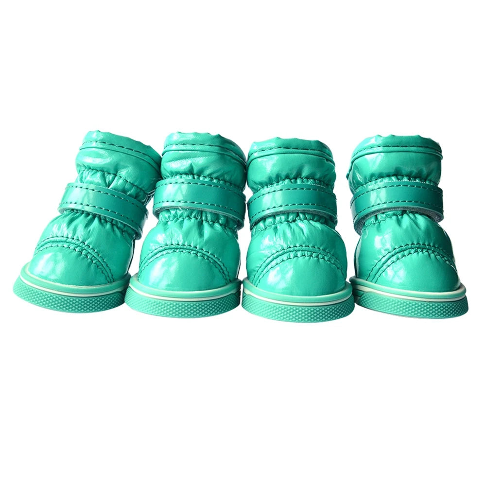 4Pcs/set Pet Dogs Winter Rain Shoes Waterproof Dog Snow Boots